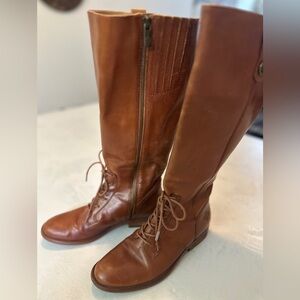Patricia Nash Brown Leather Knee High Riding Boots